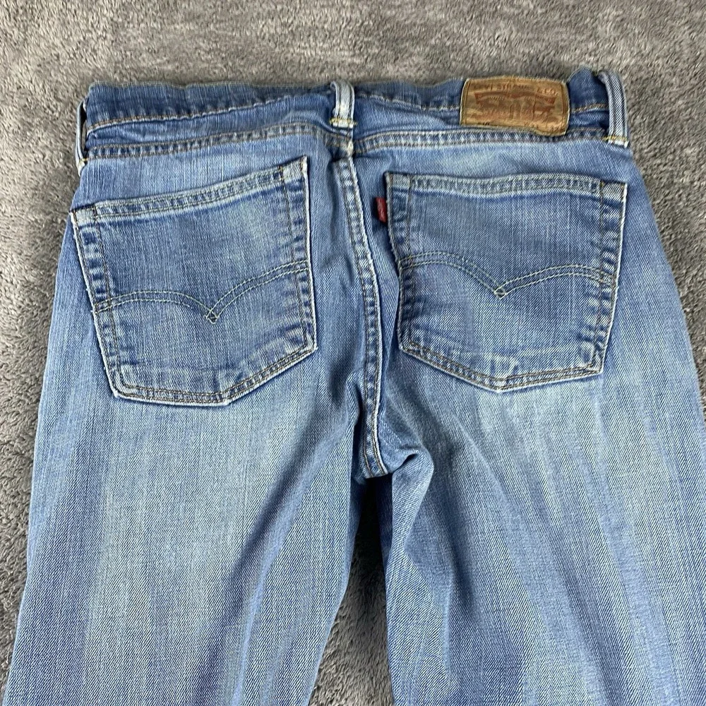 Levis 510‎ Skinny Jeans Mens 31x32 Blue Medium Wash Mid Rise Distressed